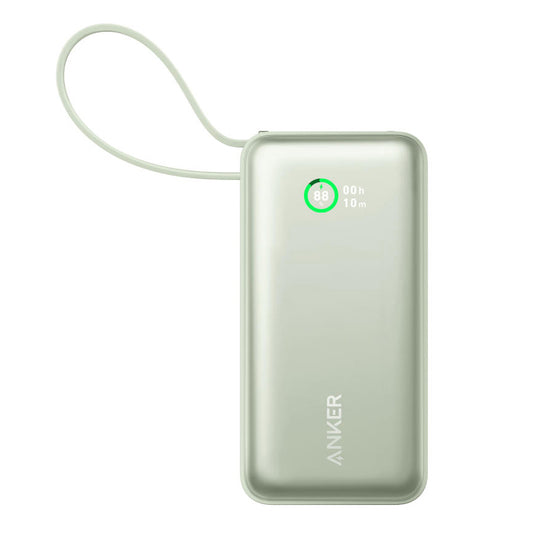 Baterie Externa Anker Nano, 10000mAh, 30W, QC + PD, 1 x USB-A - 2 x USB-C, Verde A1259G61