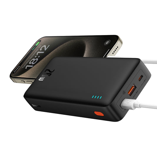 Baterie Externa Baseus Airpow, 20000mAh, 20W, QC + PD, 1 x USB-A - 1 x USB-C, Neagra P10022804113-00