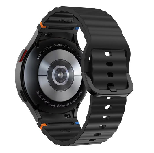 Curea Tech-Protect Silicone Sport pentru Samsung Galaxy Watch7 / Watch FE / Watch6 / Watch5 / Watch4 Series, Neagra