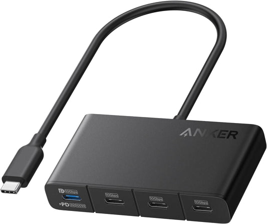 Hub USB-C Anker, 4 x USB-C, Negru A8340GA1